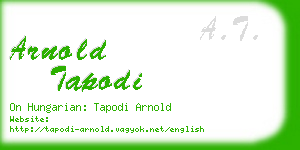 arnold tapodi business card